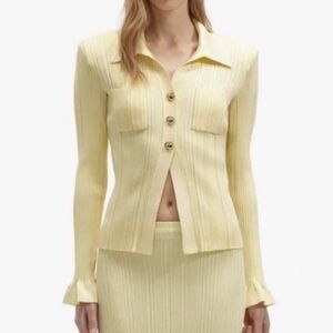 Self Portrait Yellow Polo Shirt